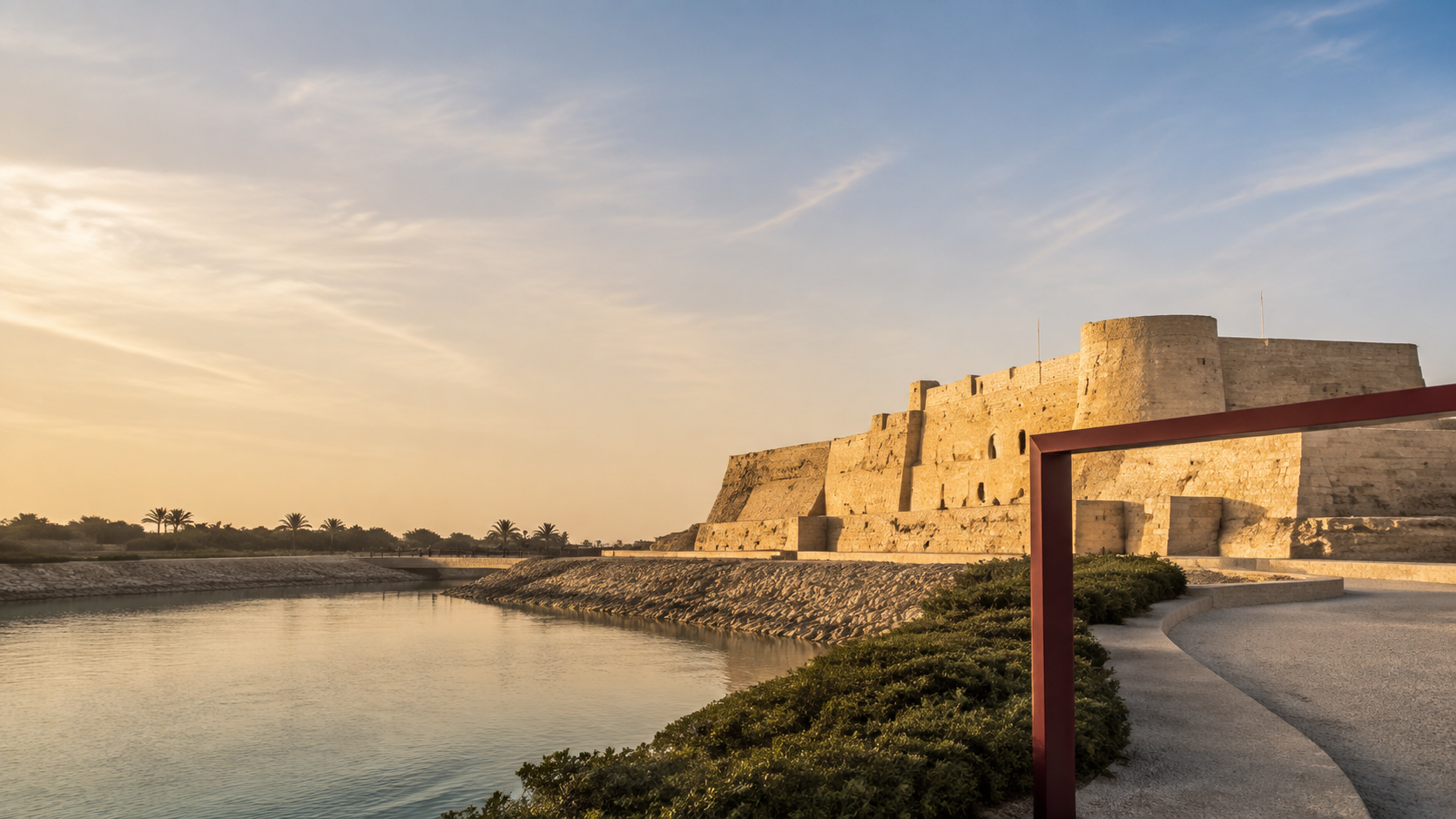 Bahrain Fort at golden hour