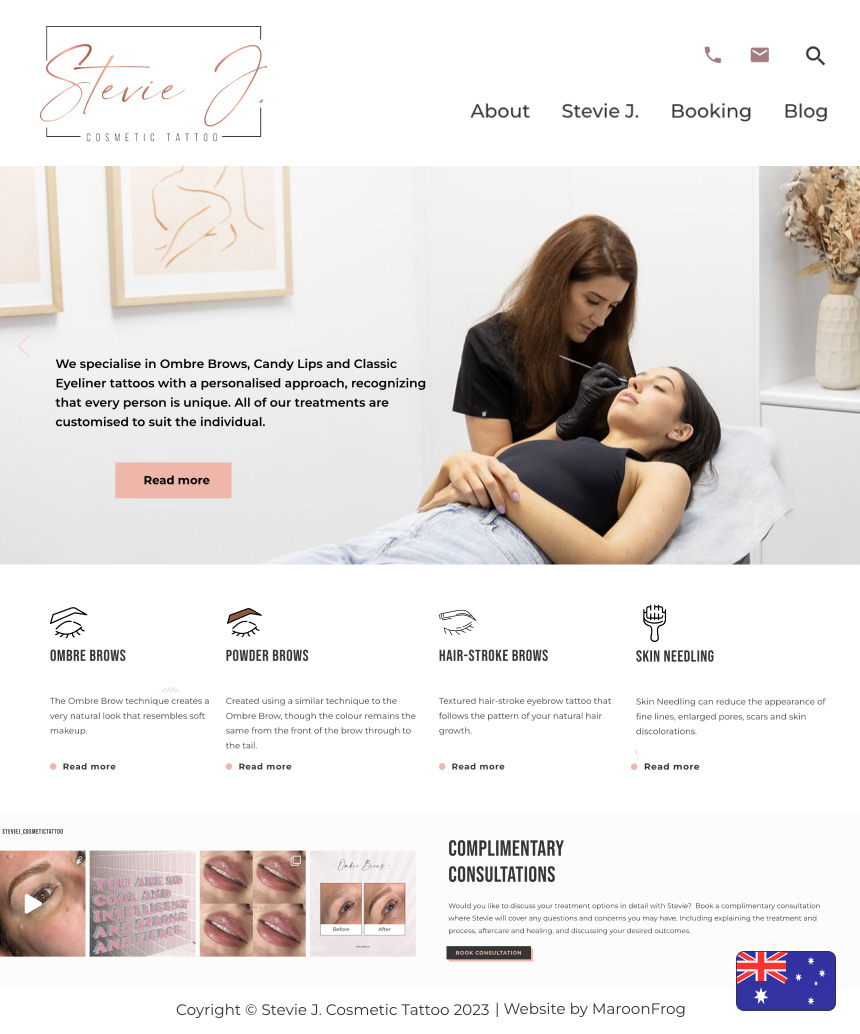 Stevie J Cosmetic Tattoo website